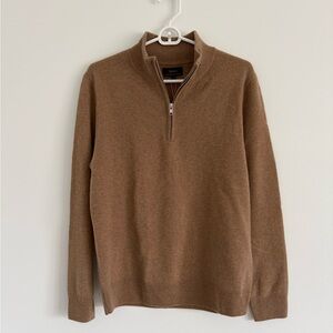 Quince Men's Mongolian Cashmere Quarter Zip Sweater